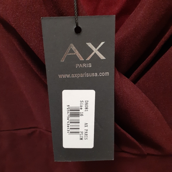 AX Paris Plum Wrap Over Maxi Dress - Picture 5 of 9